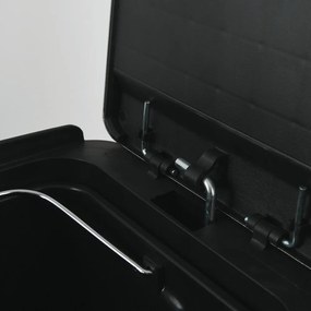 Matt ezüstszínű acél szelektív pedálos szemetes 2x20 l Aliya – Spirella