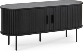 TV-állvány 120 cm, 2 ajtóval, fekete TRISH