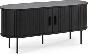 TV Állvány Fekete színben. 2 ajtós. TRISH 120 cm