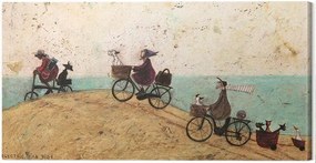 Vászonkép Sam Toft - Electric Bike Ride, (60 x 30 cm)