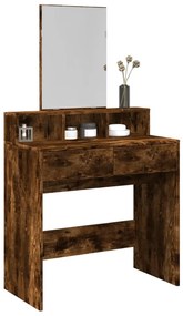 füstös tölgy színű fésülködőasztal tükörrel 80 x 41 x 144,5 cm