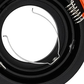 Belógó Spotlámpák 6 db Kerek GU10 Fekete Ø91 mm