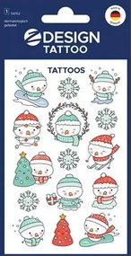 Matrica, tetoválás, 1 ív, 76x120 mm, AVERY ZWECKFORM, Z-Design No.54152, hóember (AY54152)