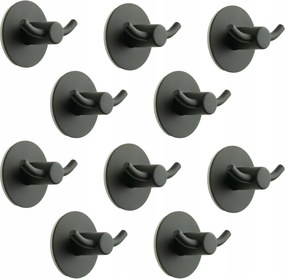 10 x Fürdőszobai fali akasztó kerek öntapadós törölköző tartó