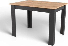 AKCIÓ Fekete étkezőasztal arany tölgy craft dekorral MADO 120x80 II. osztály