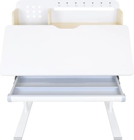 Növekvő íróasztal, természetes/fehér, ADAN