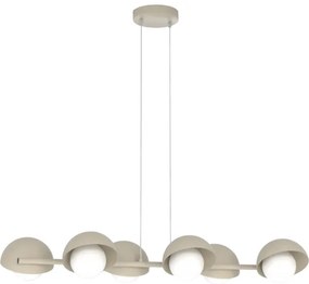 BOOM elegáns kábeles csillár, 6× G9 foglalat, 8 W/izzónként, 230 V, bézs