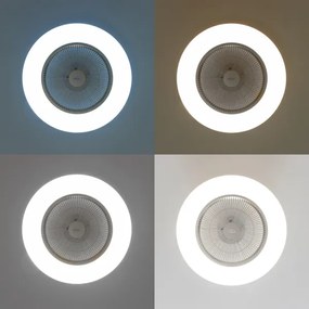 Brilagi - AURA LED/38W/230V dimmelhető ventilátoros lámpa ezüst + DO