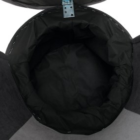 Fotel tárhellyel, sötétszürke/világosszürke, PERSI