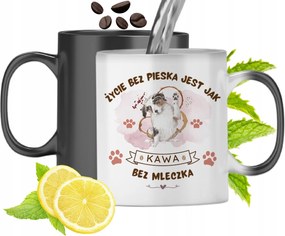 Mágikus Bögre Kutyával Színváltó Kutya fényképes nyomtatással