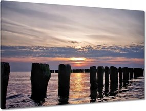 Festmények 120x80 Hullámtörők a Balti-tengeren