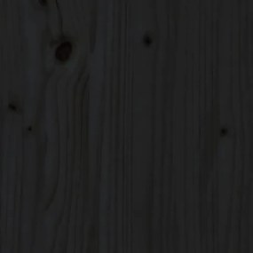 fekete tömör fenyőfa fali fejtámla 166 x 3 x 80 cm