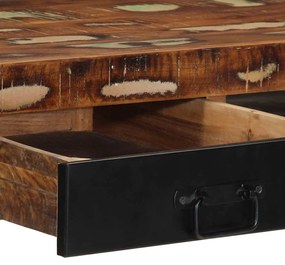 íróasztal többszínű 100x50x75 cm tömörfa, újrahasznosított fa