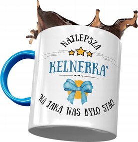 Kék Bögre Pincérnőnek Milyen Volt Nekünk Állni Nyomtatott Fotóval