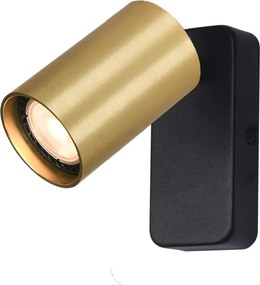 Italux Nesto WL-23436-1-BK-GD Fali lámpa 1x10W/GU10 IP20