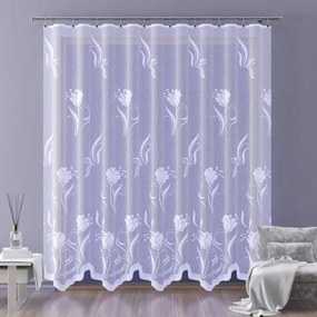 Gyönyörű elegáns jacquard függöny fehér-rózsaszín Molia A139 270 cm méter