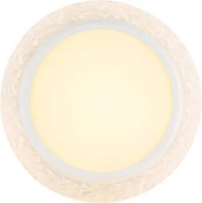 Globo 48294-22 Mennyezeti lámpa fém fehér matt, műanyag átlátszó kristályok, műanyag opál csillogás, ø: 400mm, M: 60mm, LED 22W 230V, 2380lm forrás, 1460lm kimenet, 3000K