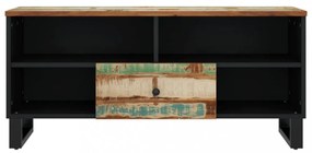 tömör újrahasznosított és szerelt fa TV-szekrény 100x33x46 cm