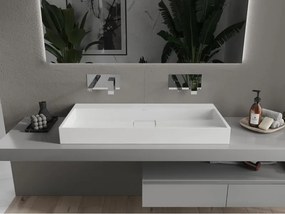 Mexen Ava asztallapra szerelhető mosdó konglomerátumból B/O 100 x 46 cm, fehér - 23011000