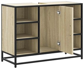 sonoma tölgyfa fürdőszobai mosdószekrény 80 x 33 x 60 cm