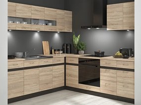Sarokkonyha Junona Line 220 + 240 cm (wenge + szonoma tölgy). 1118344