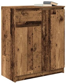 antik fa szerelt fa tálalószekrény fiókos 71x35x84 cm