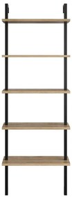 könyvespolc Piante - Walnut, Black