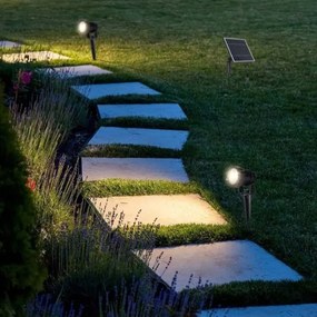 KÉSZLET 2x LED Kültéri napelemes lámpa 2xLED/1,2W/3,7V IP65 3000K 4000 mAh