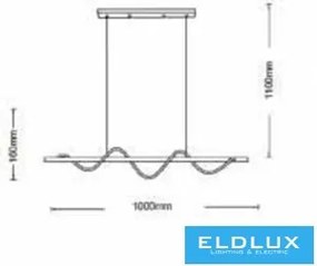 ELDLUX B65-BN Modern Led Függesztett Lámpa IP20