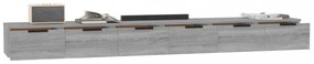 2 db szürke sonoma színű szerelt fa faliszekrény 102x30x20 cm