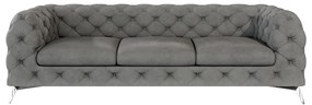 Szürke bársony kanapé 243 cm Chelsea – Ropez