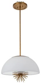 Quoizel STARING-3P-DG-OPAL-Csillár rúdon STARING 3xE14/40W/230V átm. 45,7cm arany