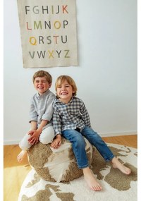 Zöld-krémszínű gyerek babzsákfotel World Map – Lorena Canals