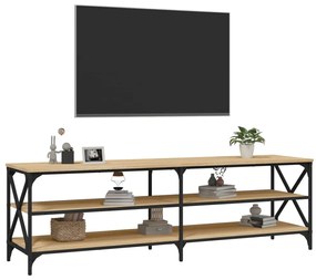 sonoma tölgy színű szerelt fa TV-szekrény 160 x 40 x 50 cm
