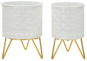 Fém virágtartó állvány szett 2 db-os ø 16 cm (magasság 20 cm) Carly – Mauro Ferretti