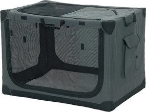 PawHut összecsukható puha háziállat-ketrec párnával, levehető mosható huzattal, szellőző 600D Oxford szövet, macskáknak és kutyáknak akár 38 kg-ig — k