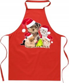 Konyhai kötény Karácsonyi Állatok Divatos Karácsonyi nyomtatás