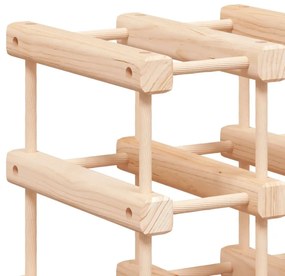 tömör fenyőfa bortartó 42 palackhoz 68,5x23x68,5 cm