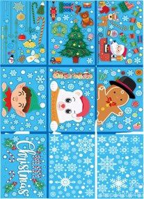 Karácsonyi Matricák Ablakdíszek Karácsonyi Üveg Ragasztó Nélkül 9 lap