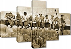 Vászonkép 100x70 Munkások a gerendán