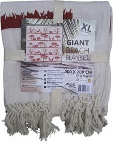 Strandtörölköző Pamut Takaró Ágytakaró Nagy XXL 200x200 cm 708