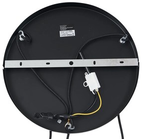 Retro függőlámpa fekete taupe színű 3-lámpás - Felt