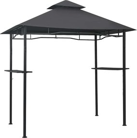 vidaXL antracitszürke acél grillpavilon 240 x 150 x 255 cm