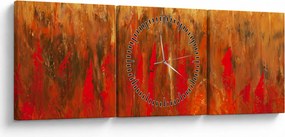 Kép - Festett absztrakció (órával) (90x30 cm)