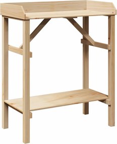 vidaXL Ültetőasztal Természetes 75 x 40 x 90 cm Masszív fenyő fa