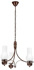 Brilagi - LED Csillár láncon COTTAGE 3xE14/40W/230V tölgy/fehér