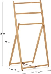 Natúr színű teakfa szobainas Roxana – Kave Home