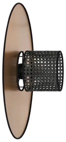 Duolla - Fali lámpa TOKYO RATTAN 1xE27/15W/230V átm. 50 cm arany/fekete