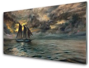 Akrilüveg fotó A hajó, tenger, táj 100x50 cm