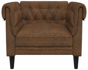 Chesterfield Kanapé Szék Argyle Barna 78.5 x 74.5 x 74.5 cm